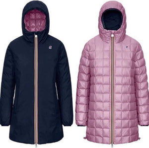 K-WAY CAPPOTTO  THERMO PLUS DOUBLE UNISEX BLU E ROSA