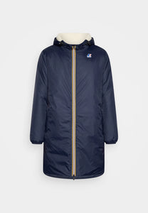 K-WAY CAPPOTTO  UNISEX PARKA BLUE